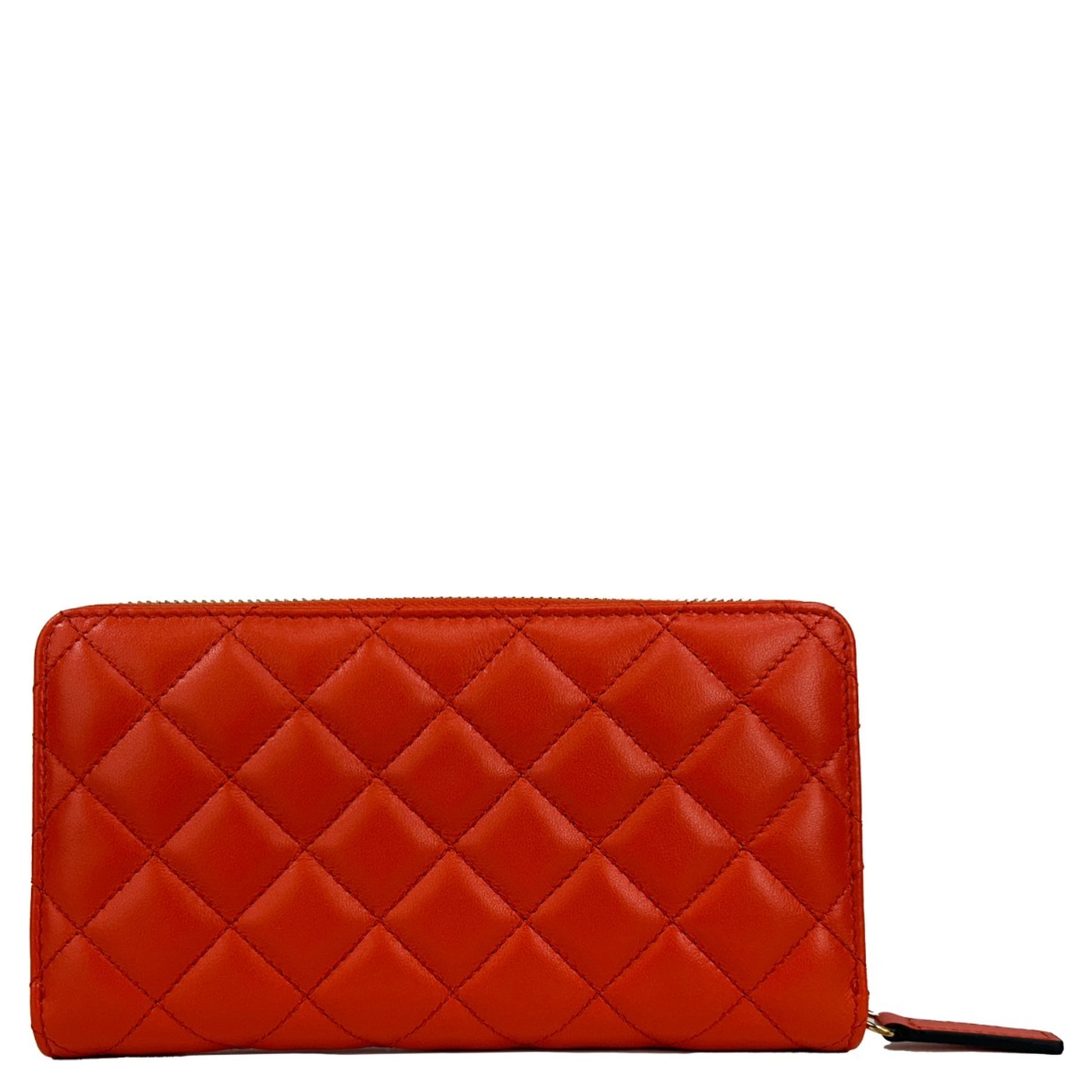 Versace Quilted Leather Continental Clutch Zip Wallet