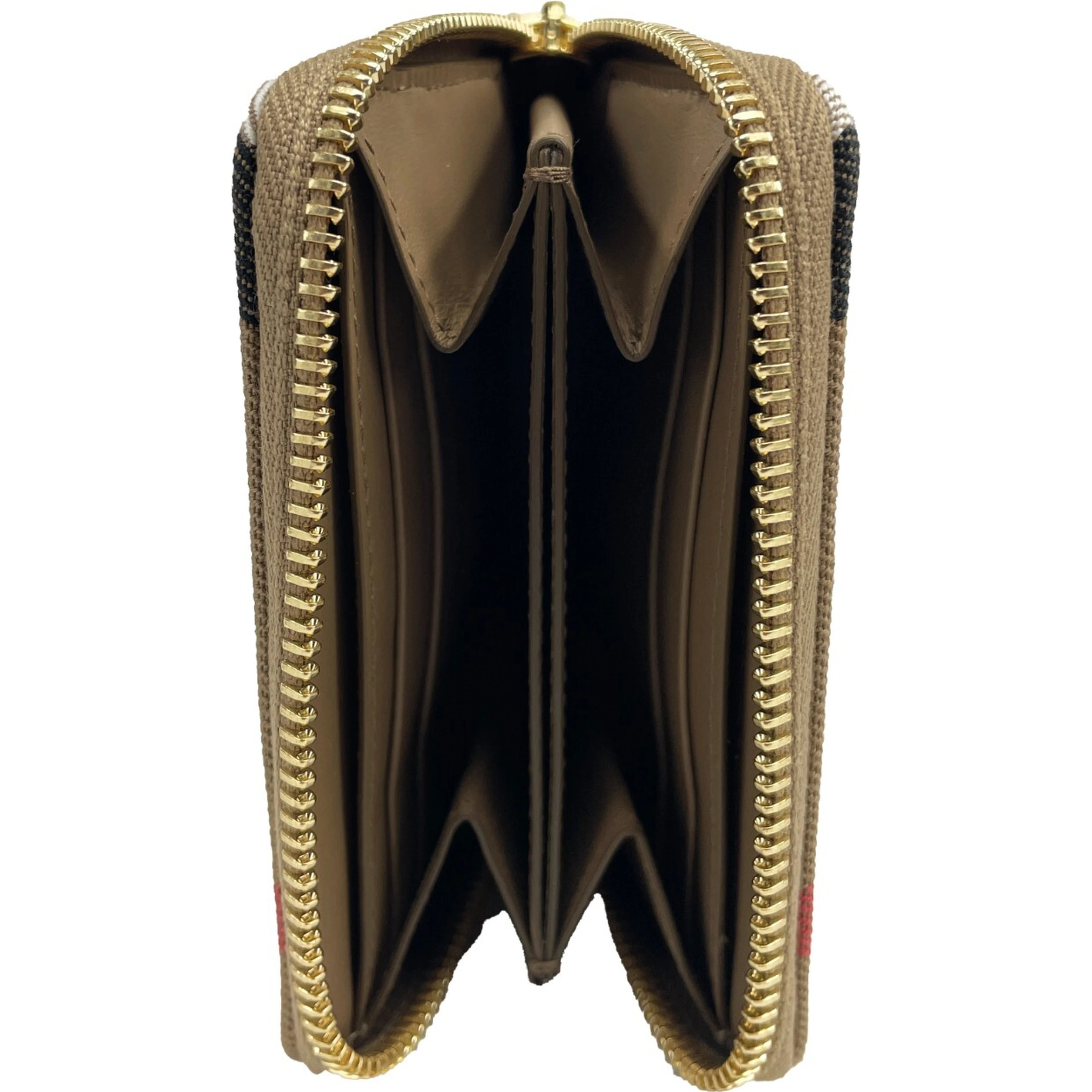 Burberry MN Zip Around Check Coin Wallet