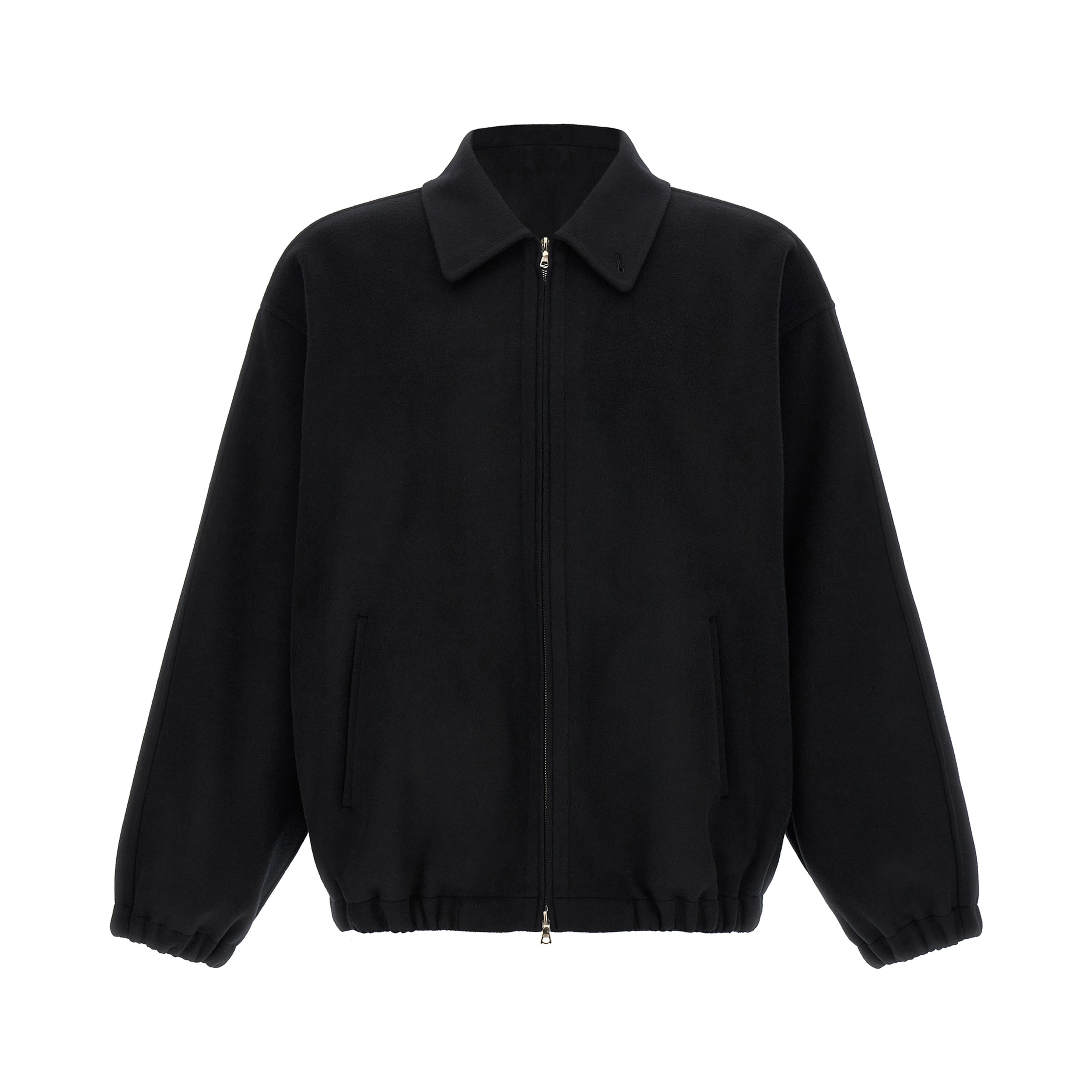 Black Wool Full-Length Jacket