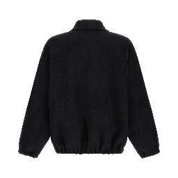 Black Wool Full-Length Jacket