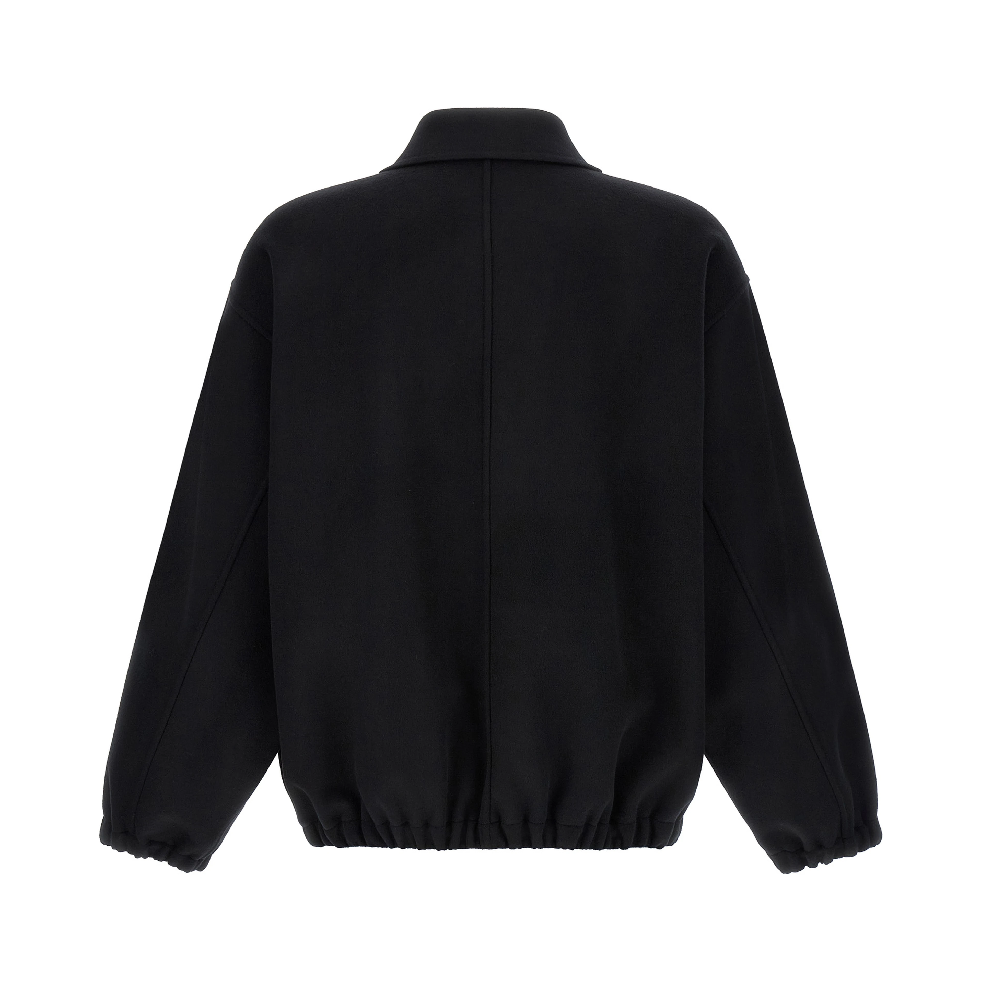 Black Wool Full-Length Jacket