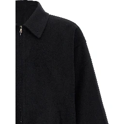 Black Wool Full-Length Jacket