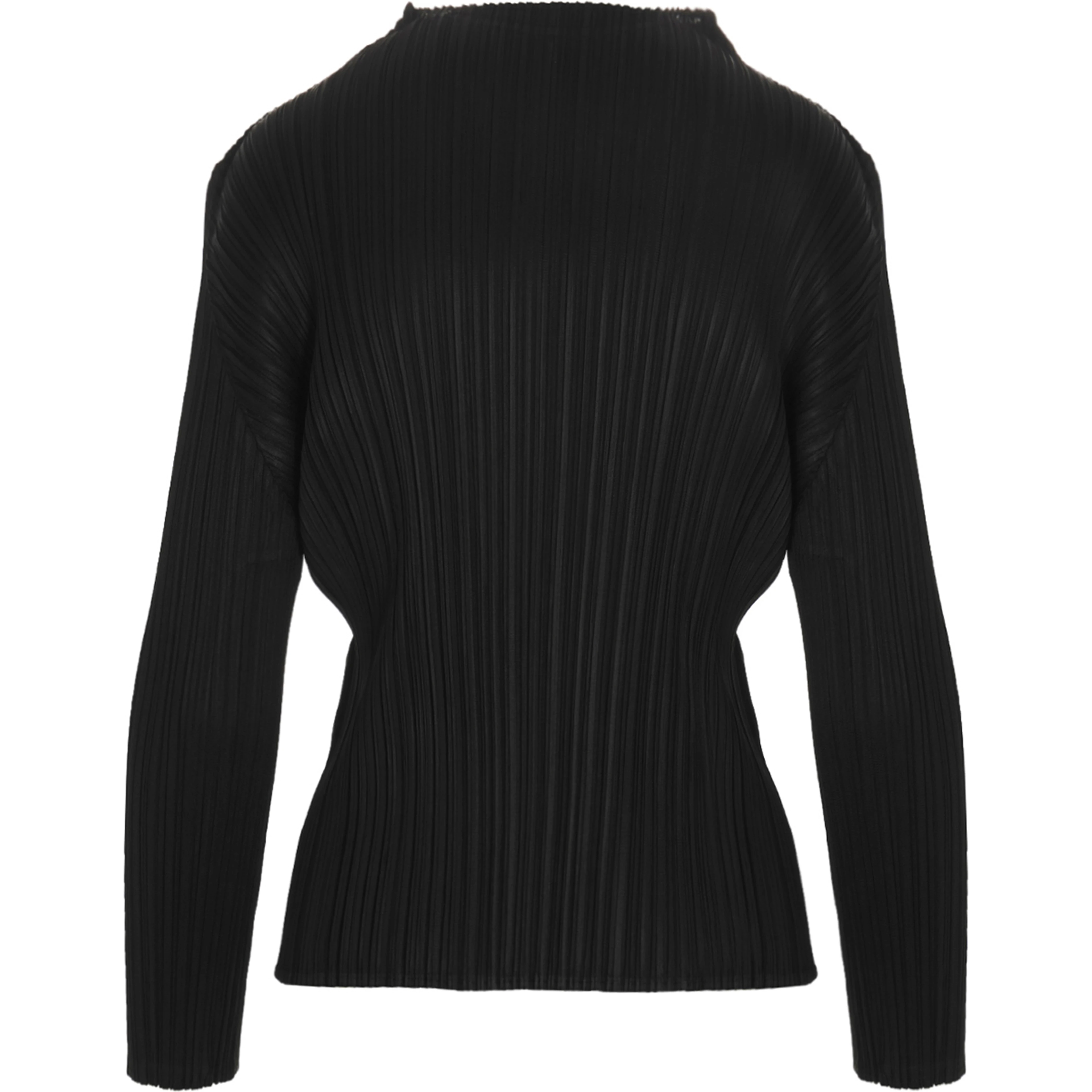 Black Polyester Long Sleeve T-Shirt