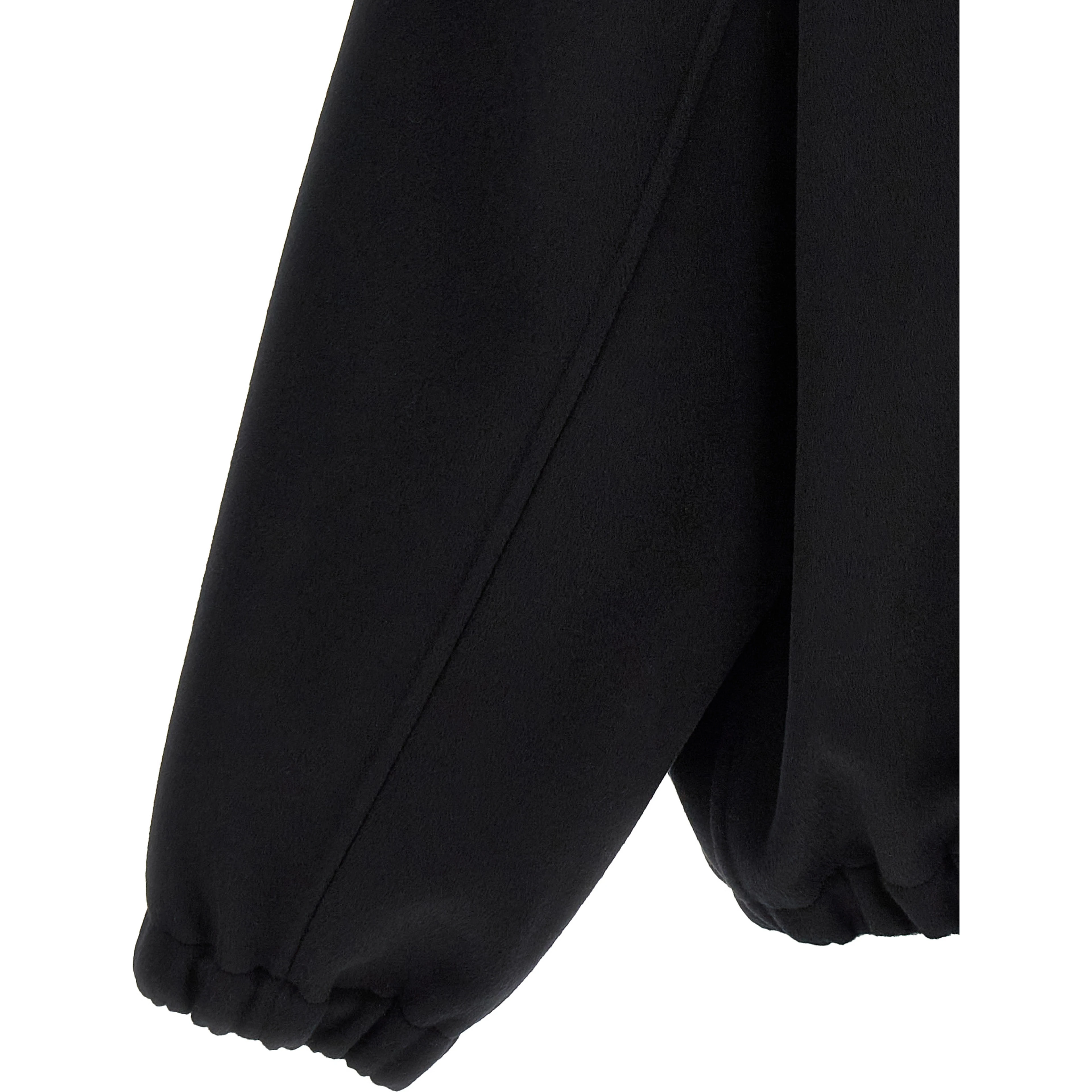 Black Wool Full-Length Jacket