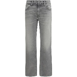 Gray Cotton Slim Fit Jeans