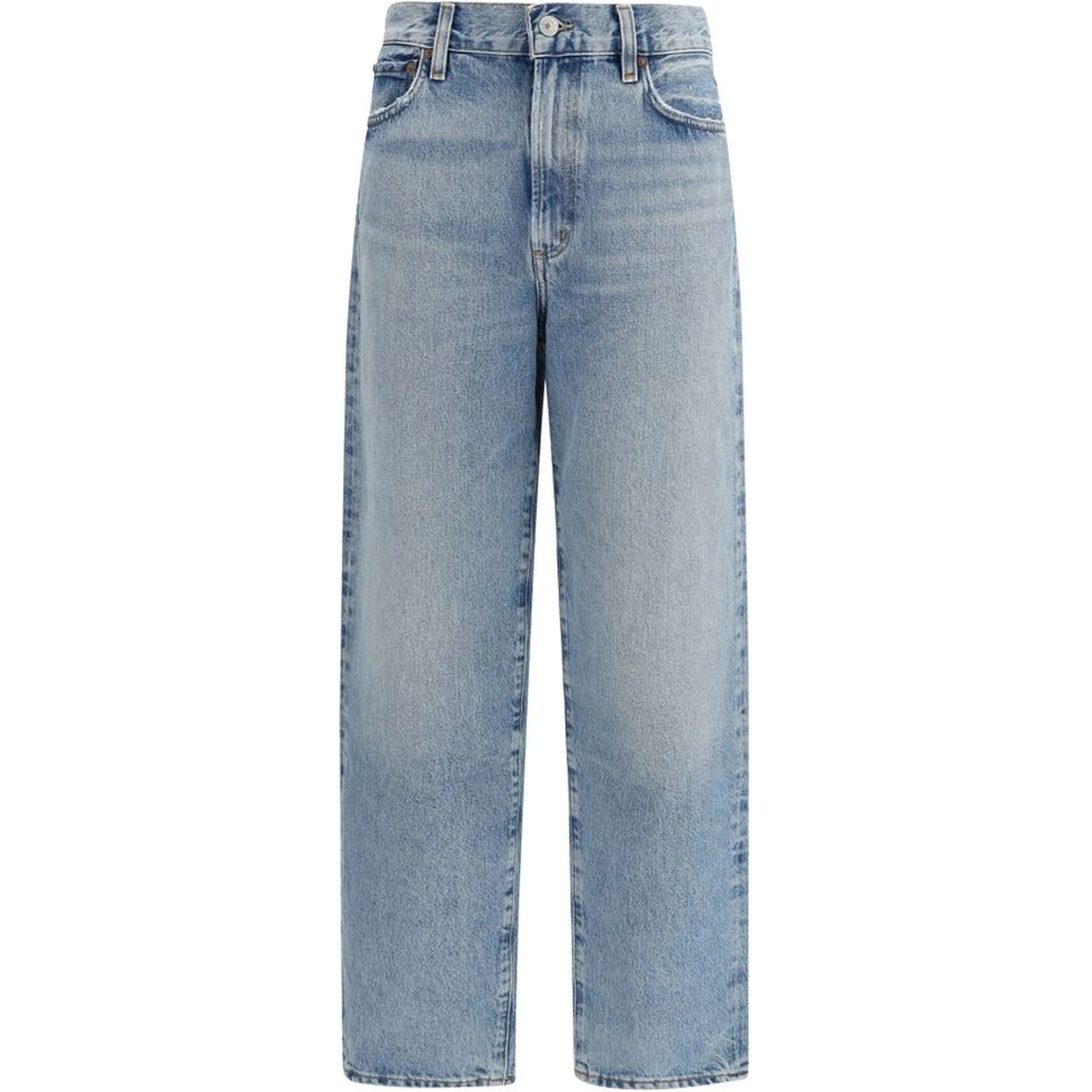 Blue Organic Cotton Straight-Leg Jeans
