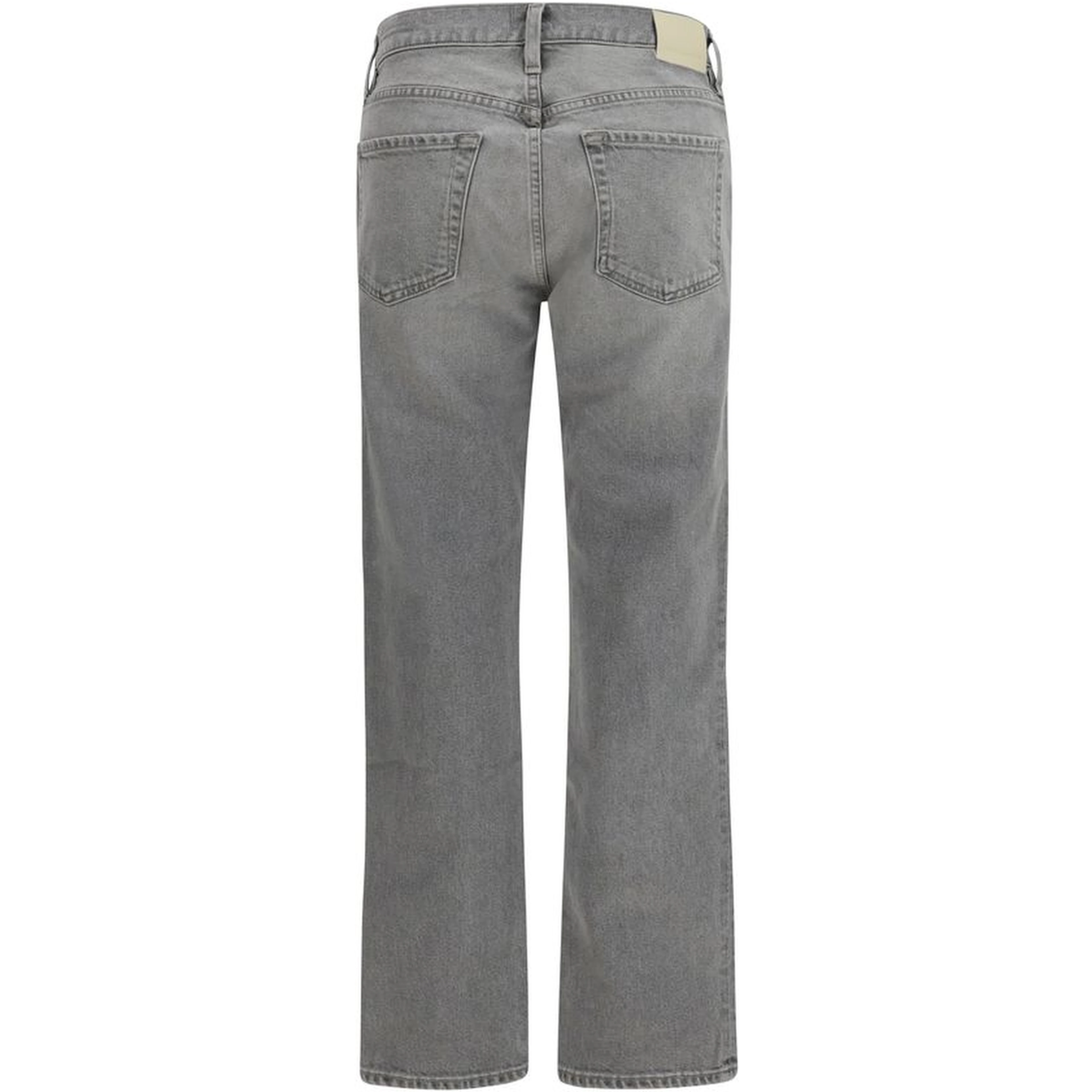 Gray Cotton Slim Fit Jeans