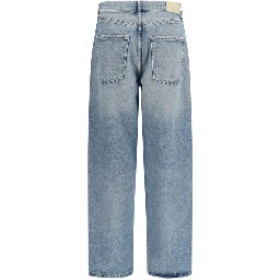 Blue Organic Cotton Straight-Leg Jeans