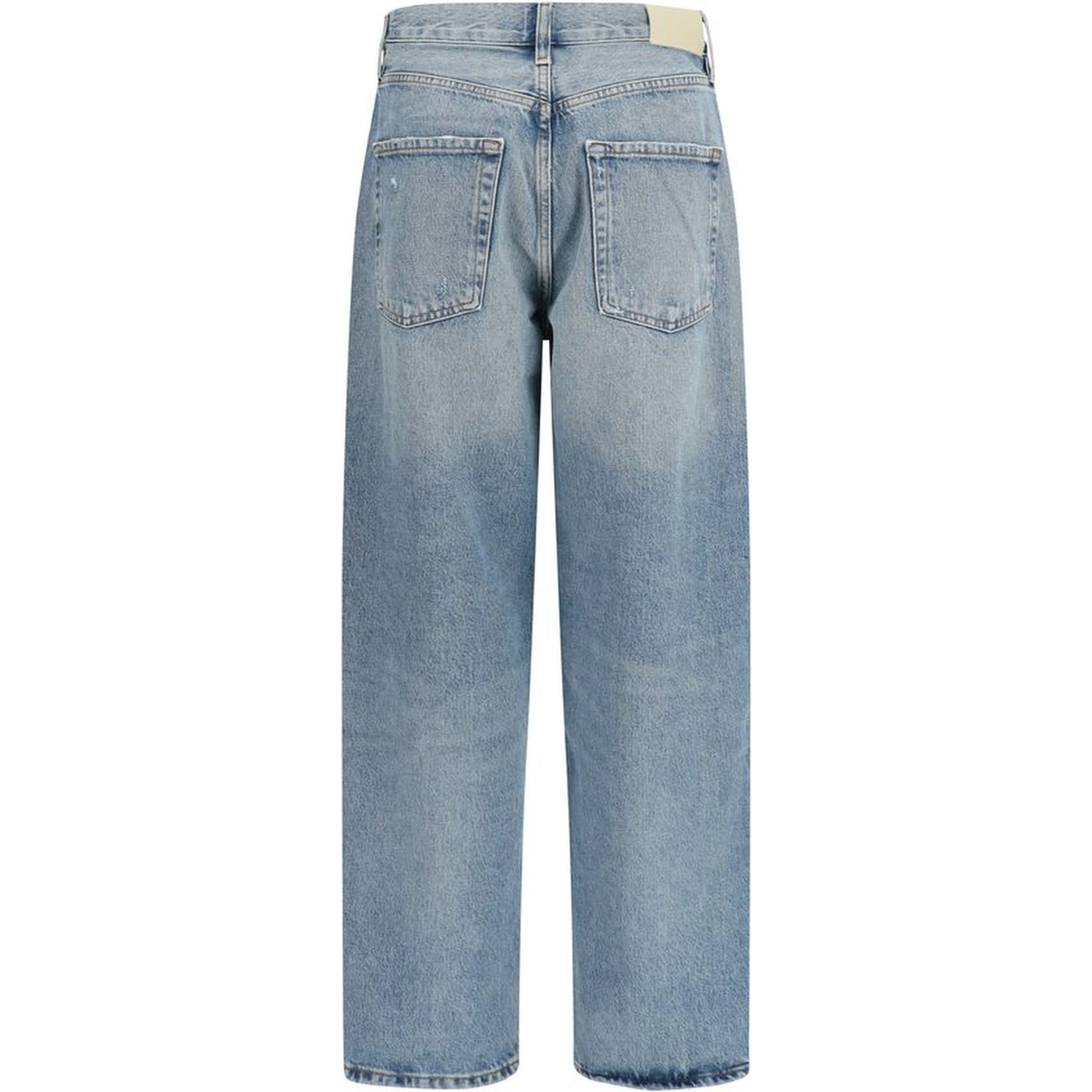 Blue Organic Cotton Straight-Leg Jeans