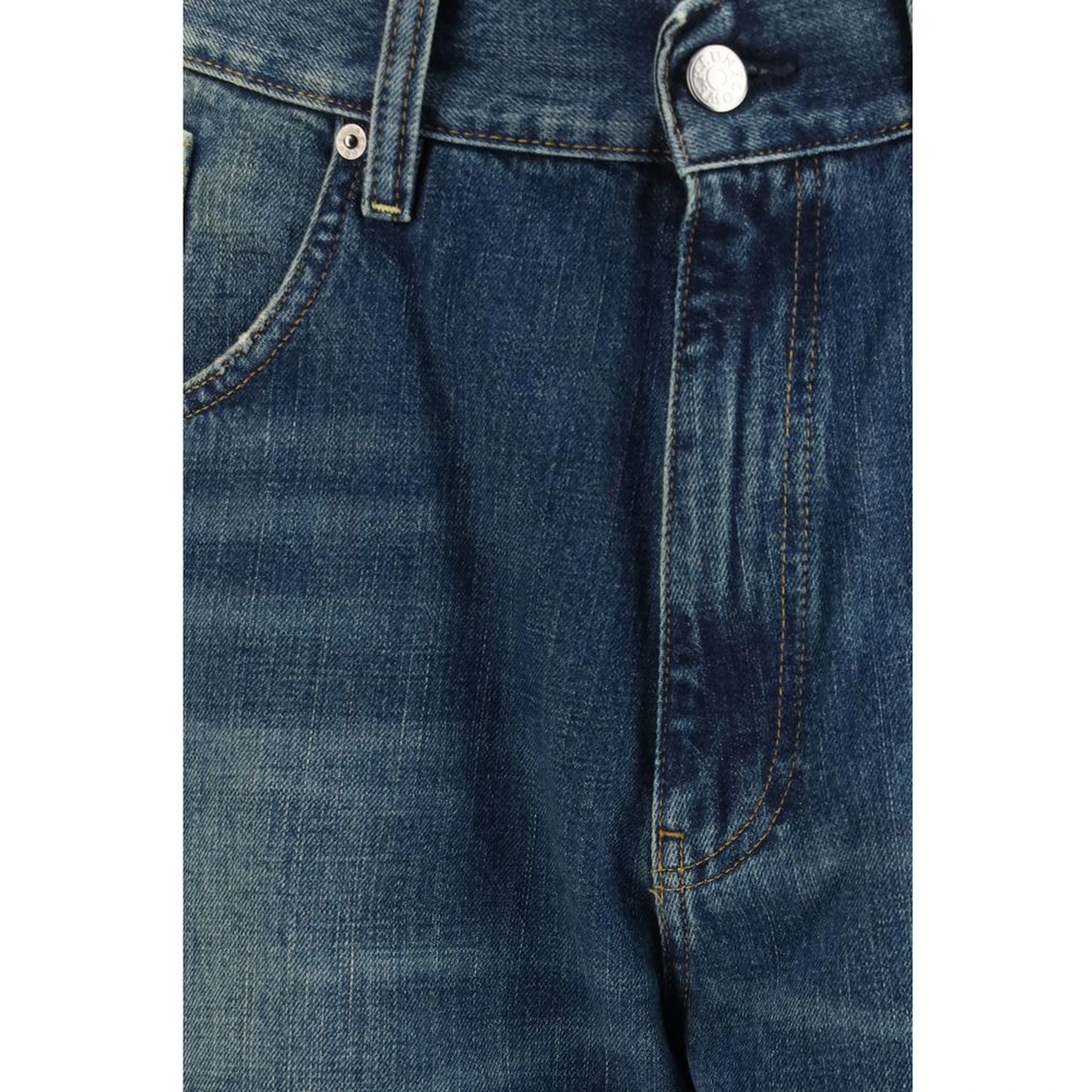 Blue Organic Cotton Relaxed Fit Jeans