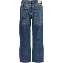 Blue Organic Cotton Straight-Leg Jeans