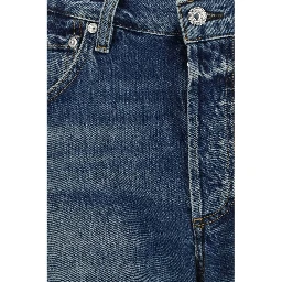 Blue Organic Cotton Straight-Leg Jeans