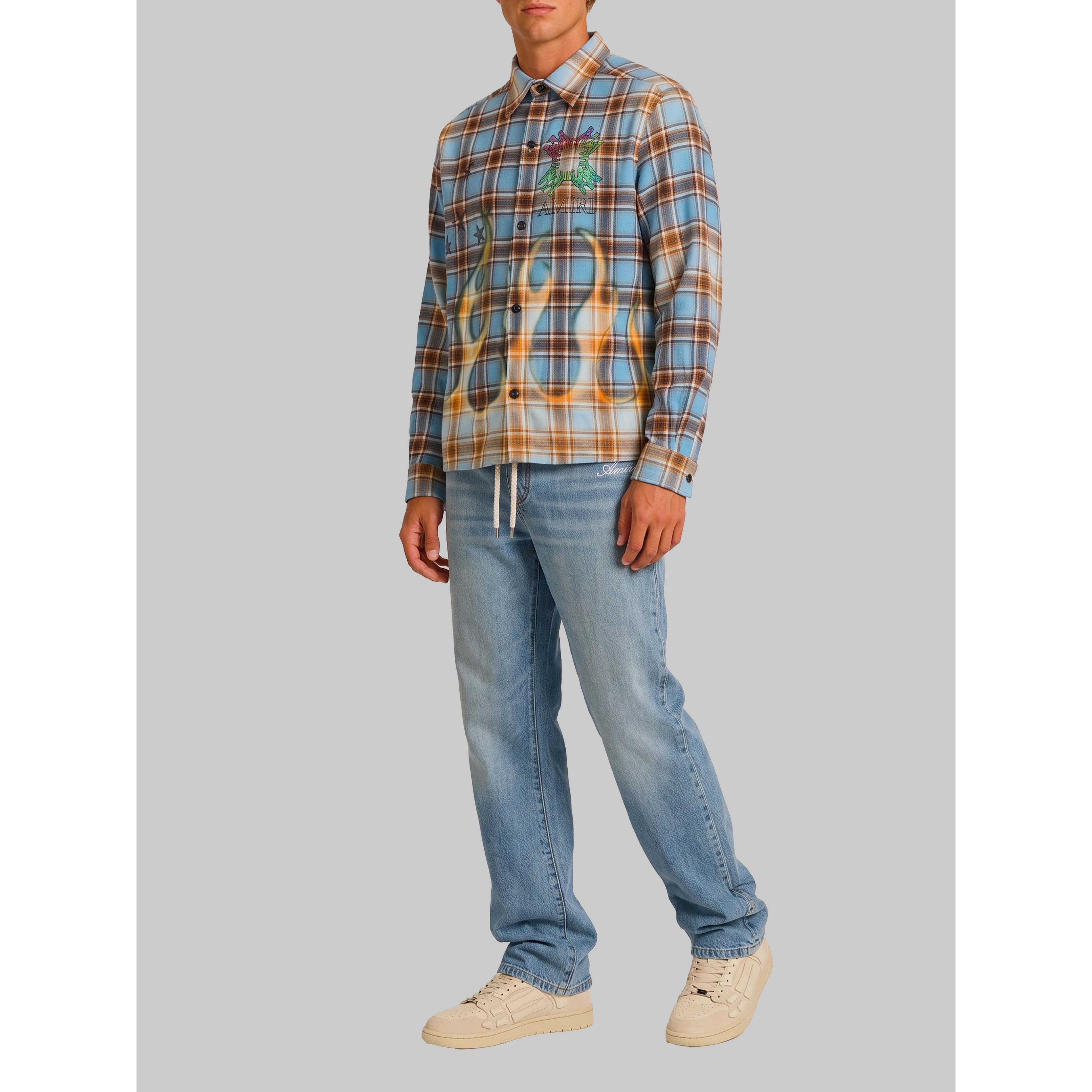 Wide-leg jeans with drawstring