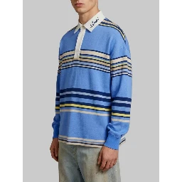Striped Oversized long-sleeve polo