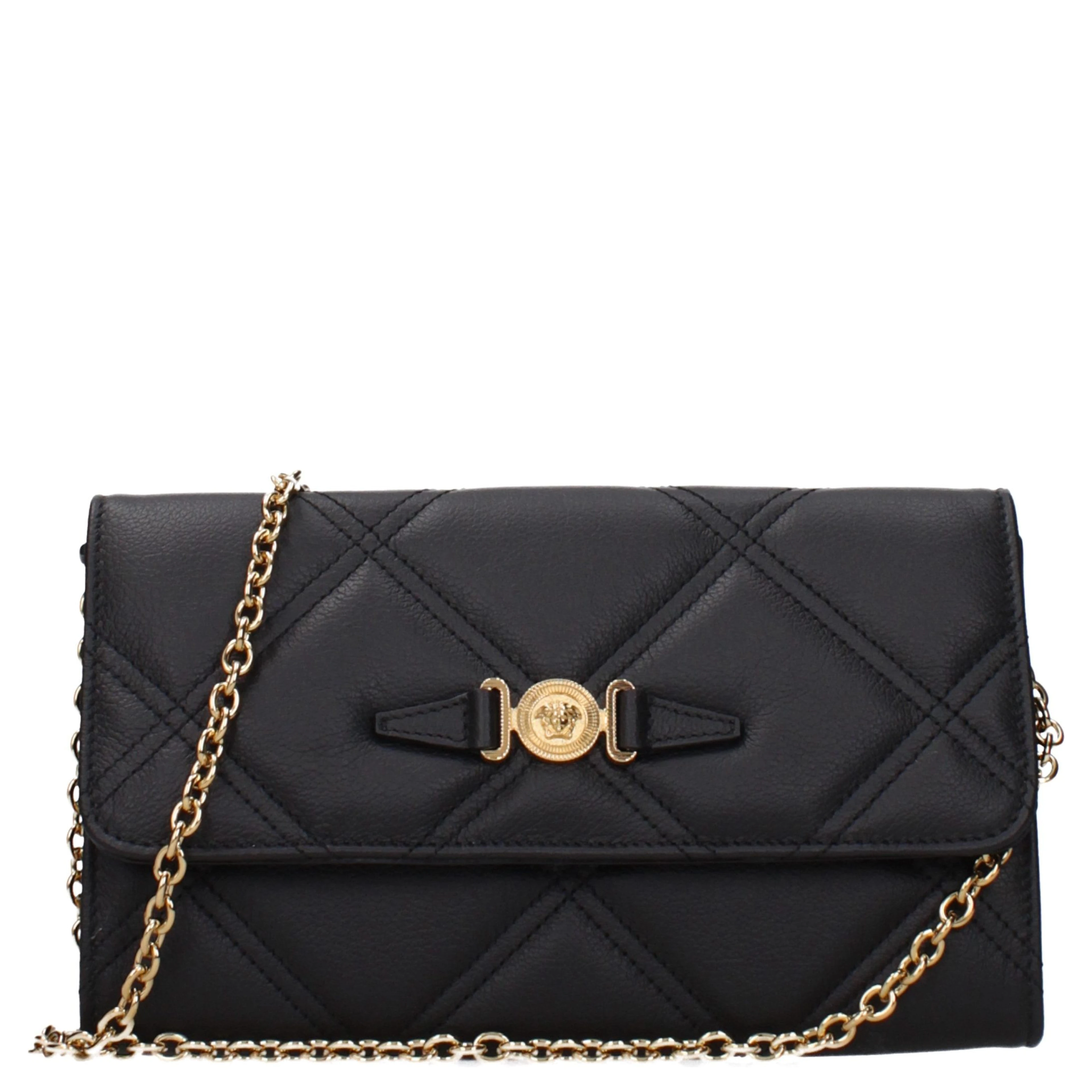 Black Leather Clutch Bag