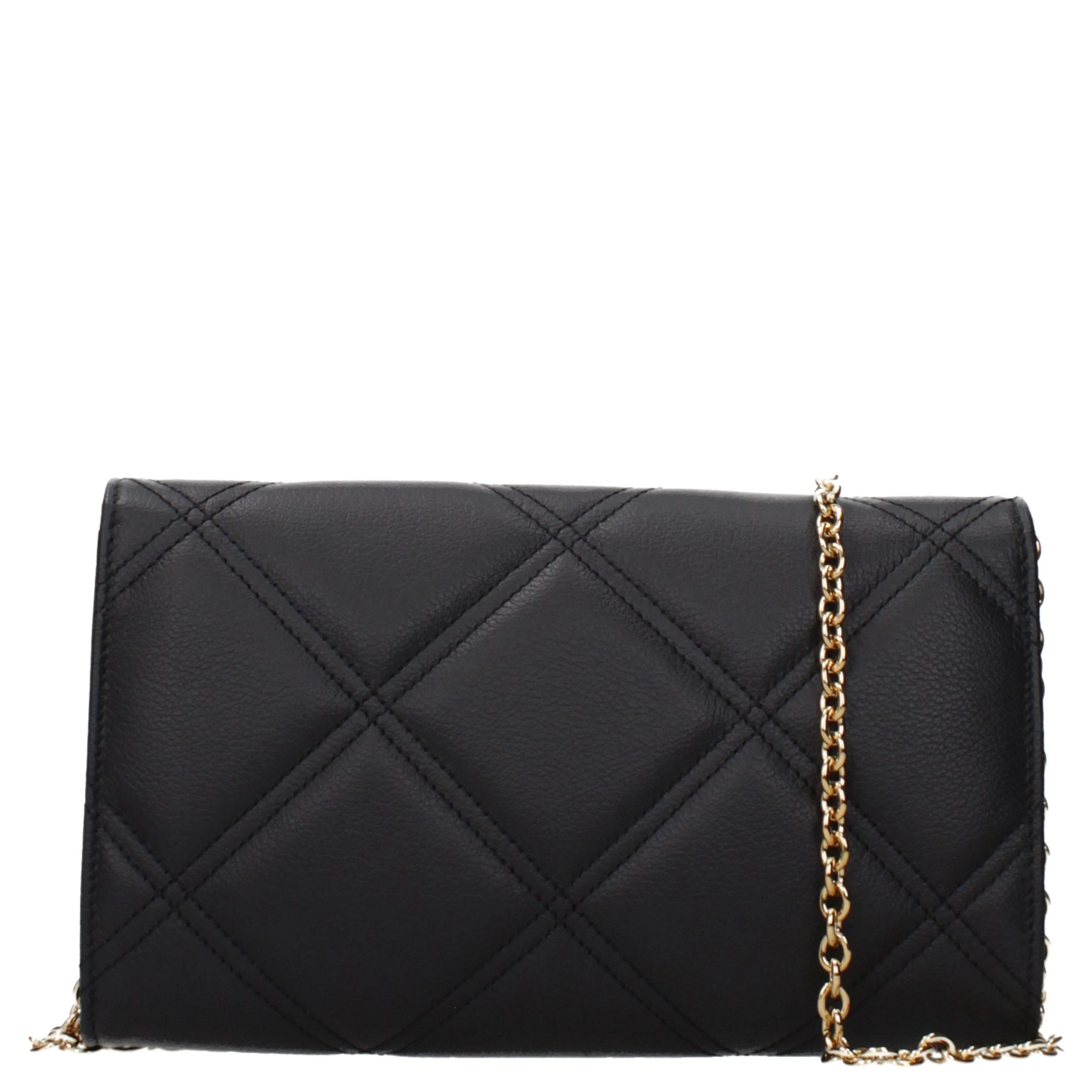 Black Leather Clutch Bag