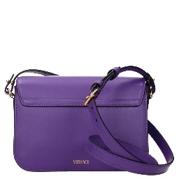 Purple Leather Crossbody Bag