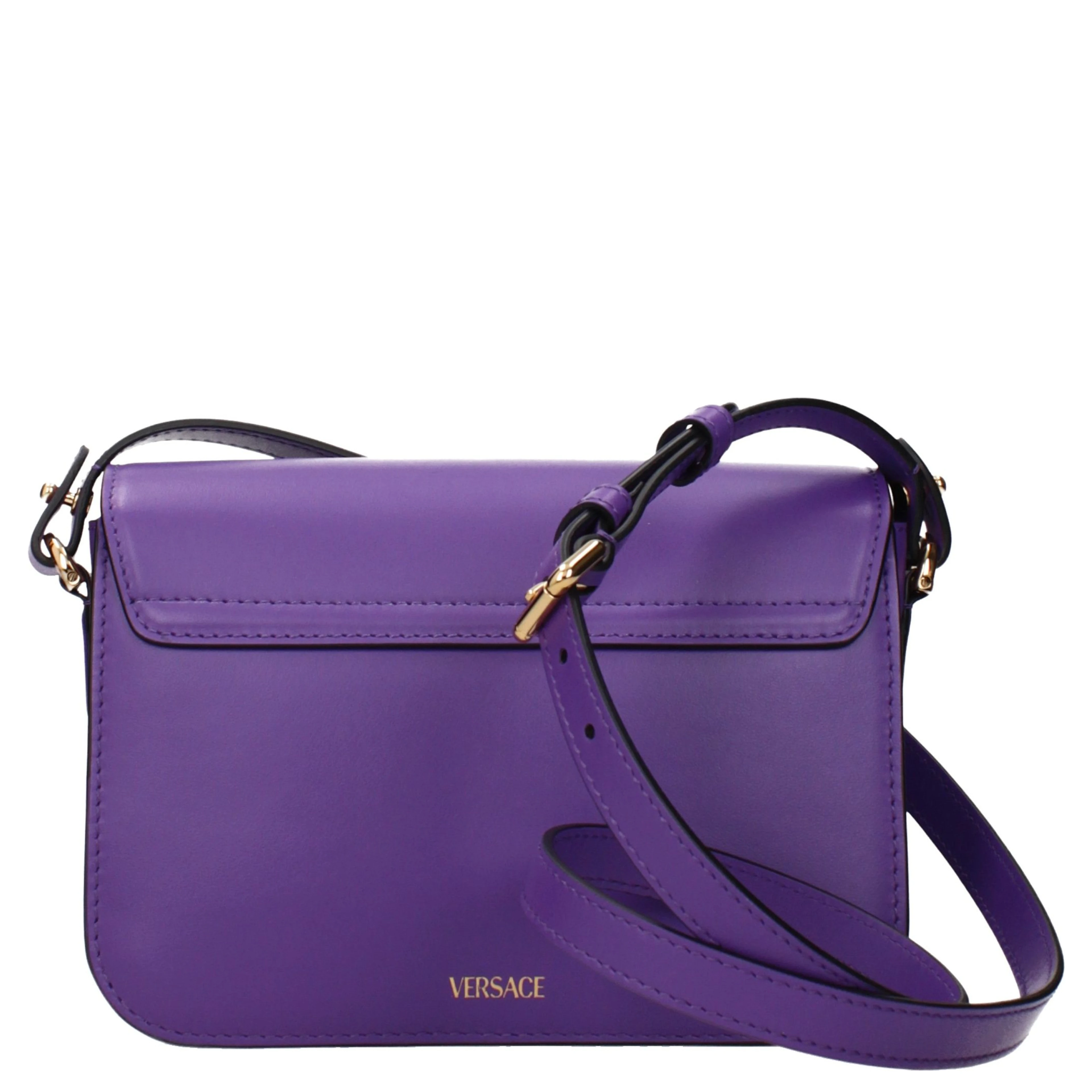 Purple Leather Crossbody Bag