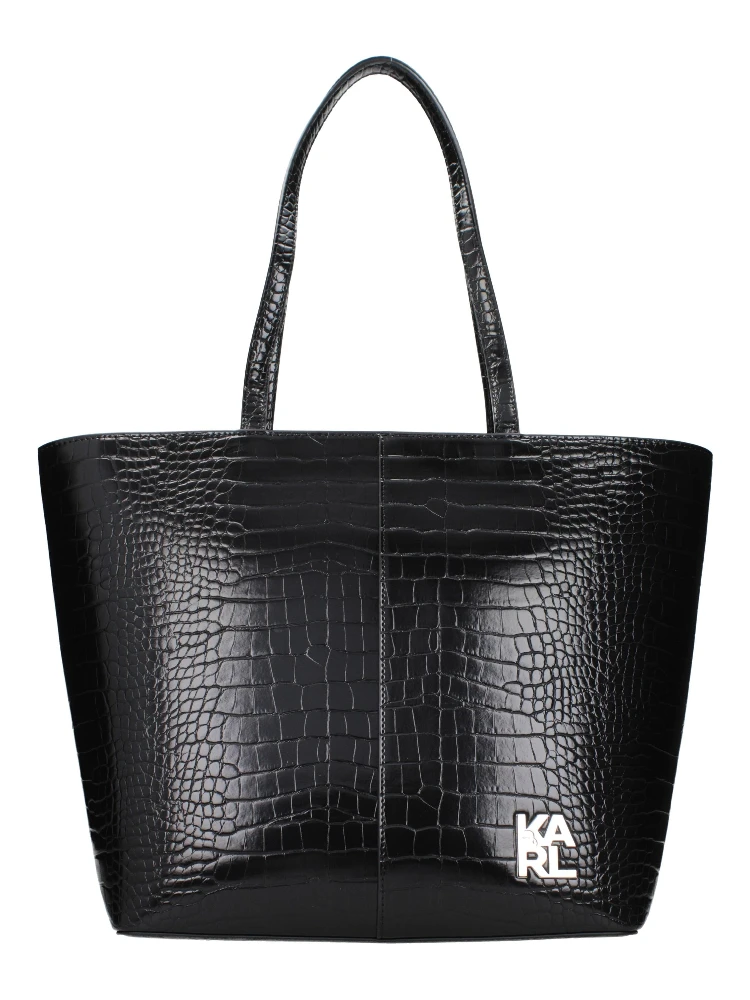 Black Polyethylene Shoulder Bag
