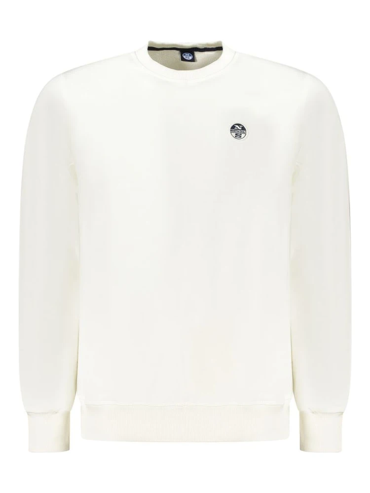 White Cotton Men Sweatshirt