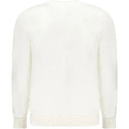 White Cotton Men Sweatshirt