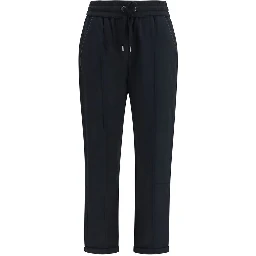 Black Cotton Athletic Pants
