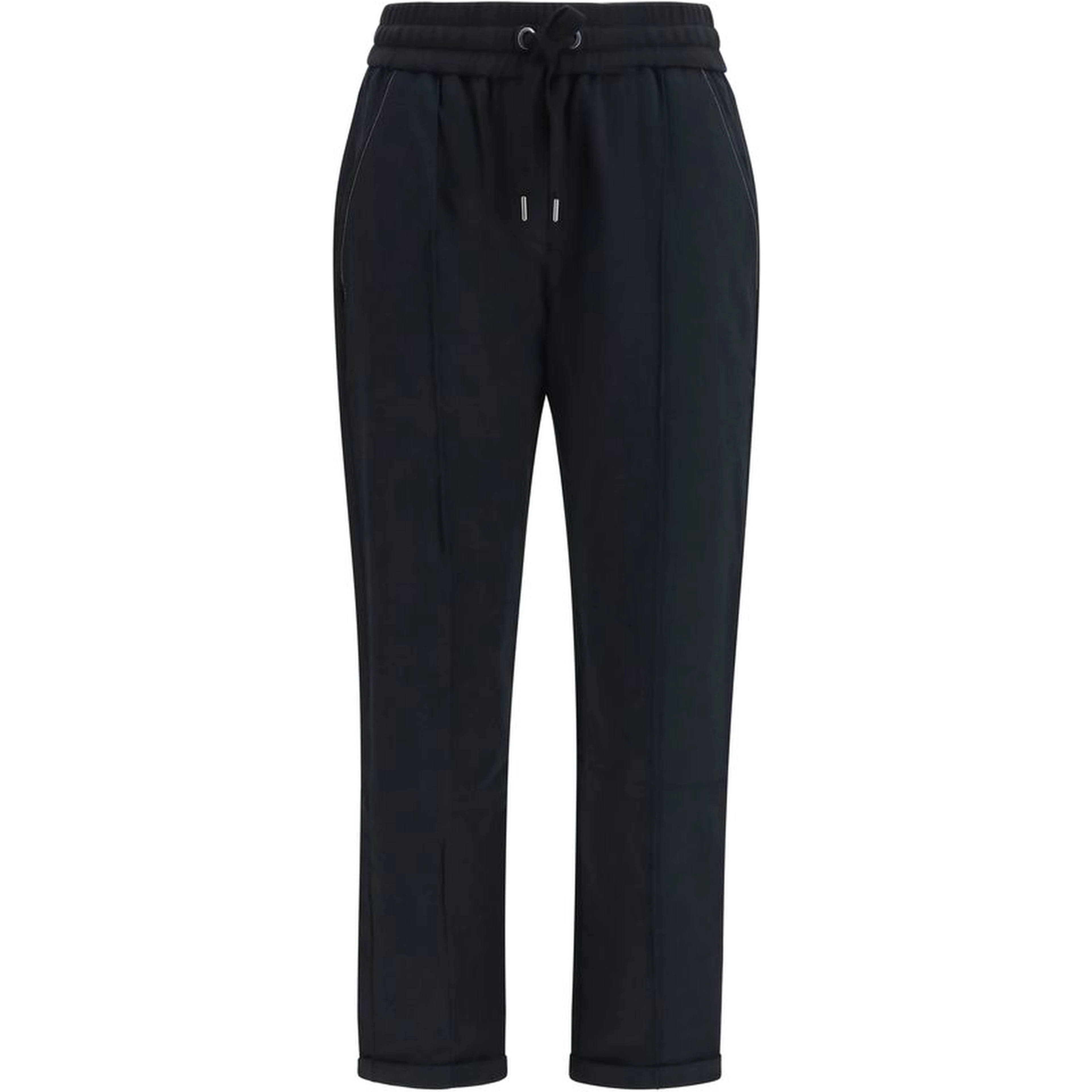 Black Cotton Athletic Pants