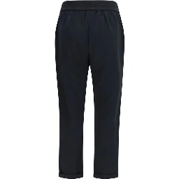 Black Cotton Athletic Pants