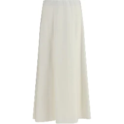 Beige Wool Oves Aries Midi Skirt