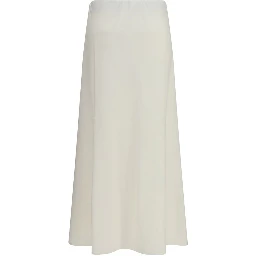 Beige Wool Oves Aries Midi Skirt