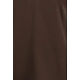 Brown Silk Sleeveles T-Shirt