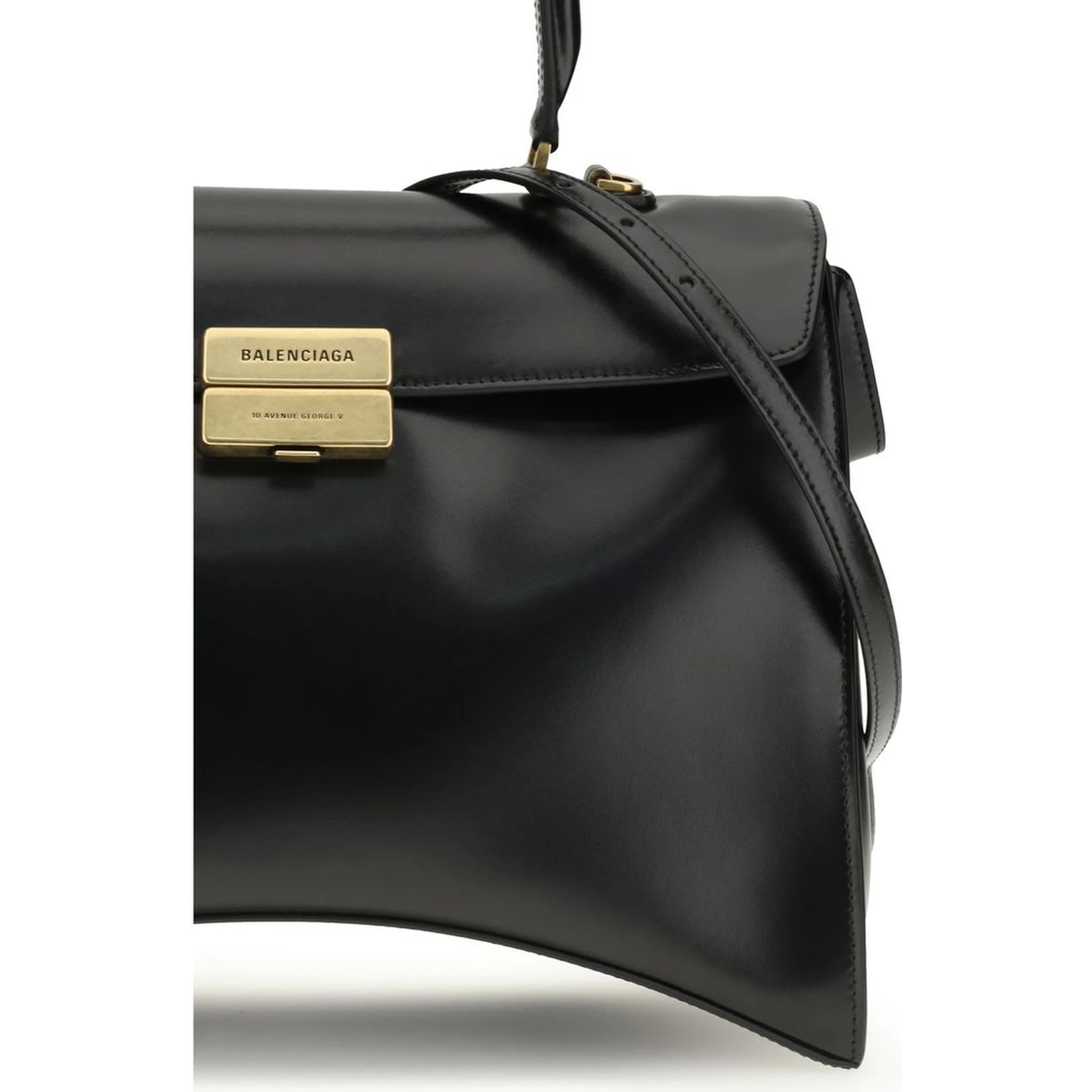 Black Calf Leather Bos Taurus Shoulder Bag