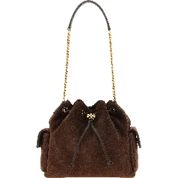 Brown Calfskin Shoulder Bag