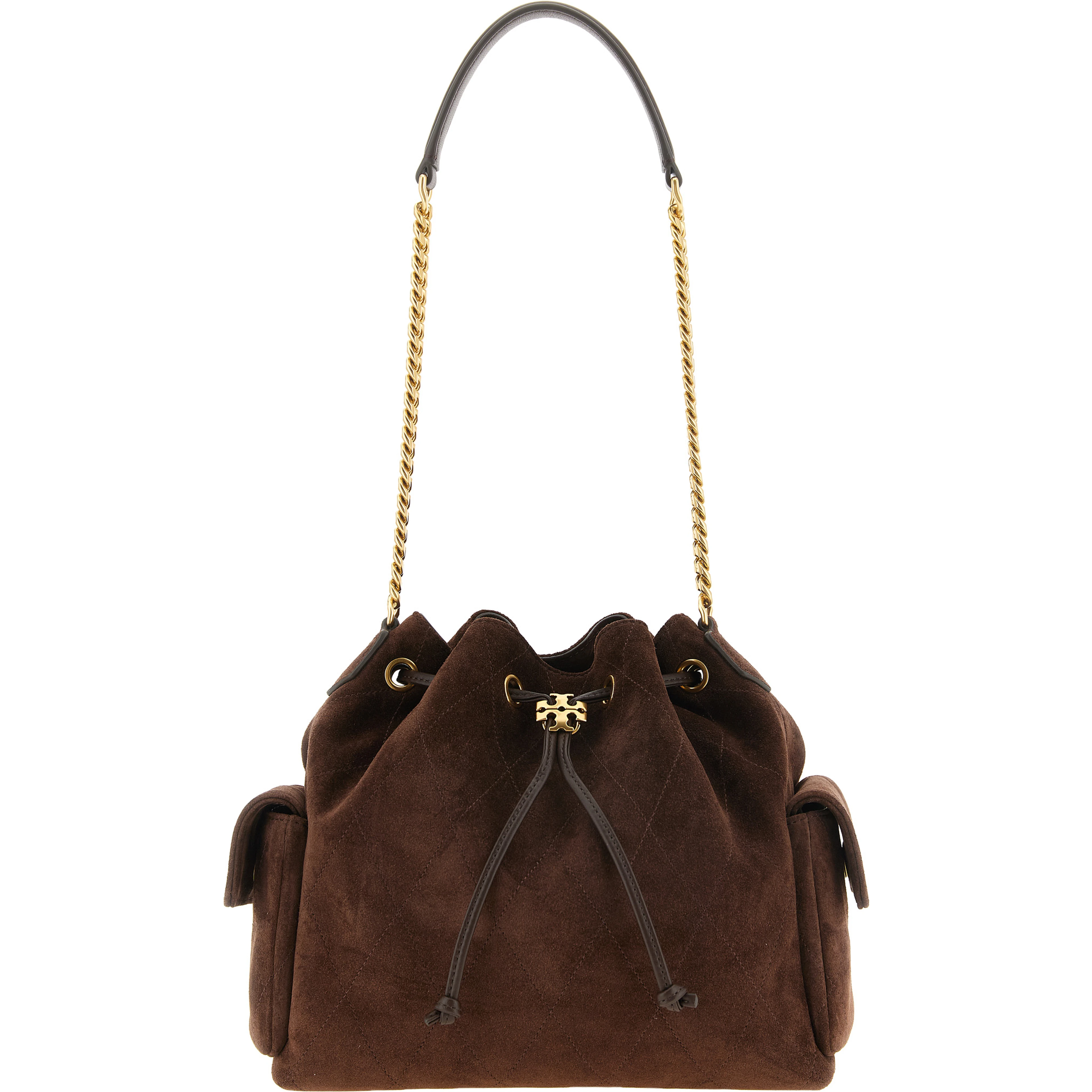 Brown Calfskin Shoulder Bag