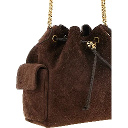 Brown Calfskin Shoulder Bag