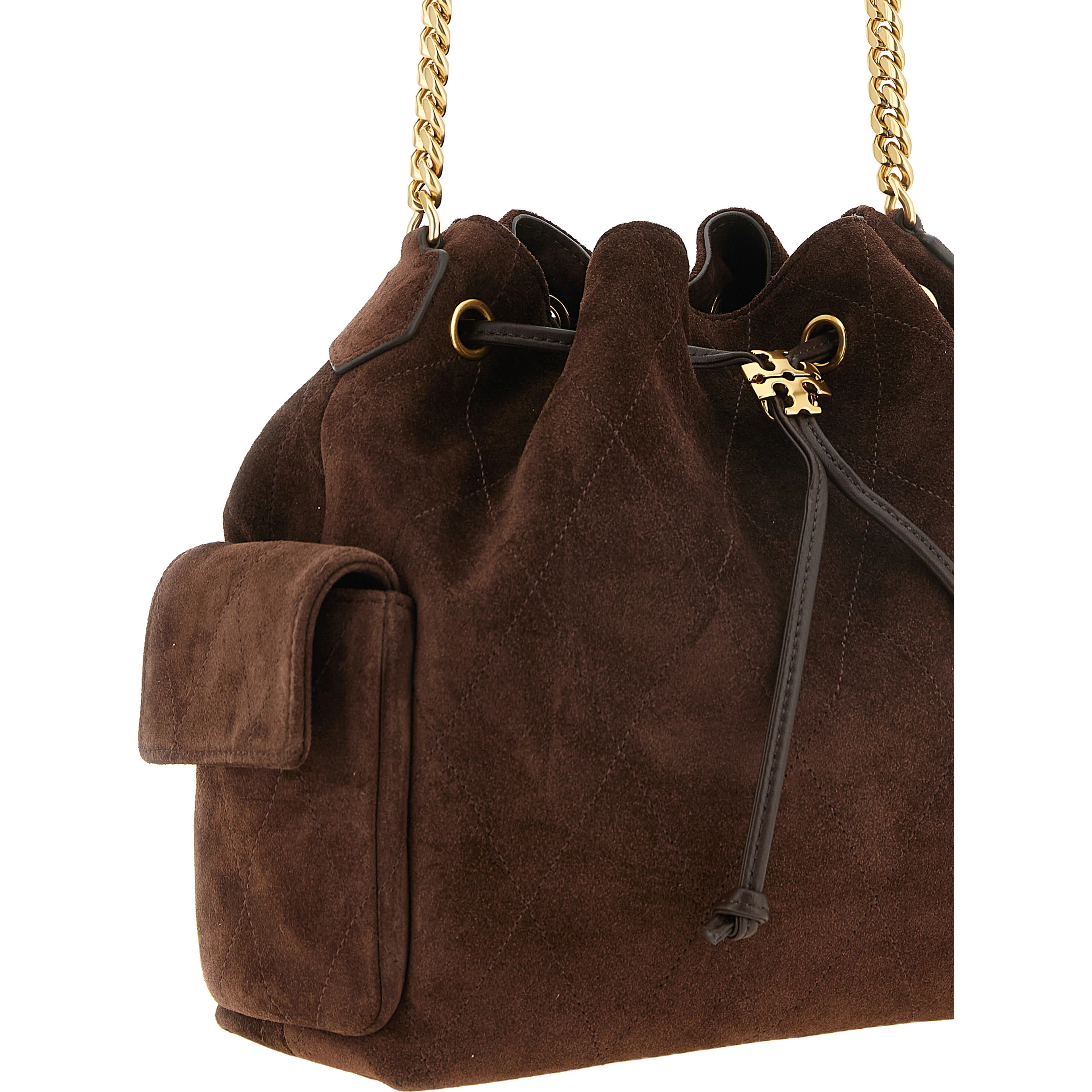 Brown Calfskin Shoulder Bag