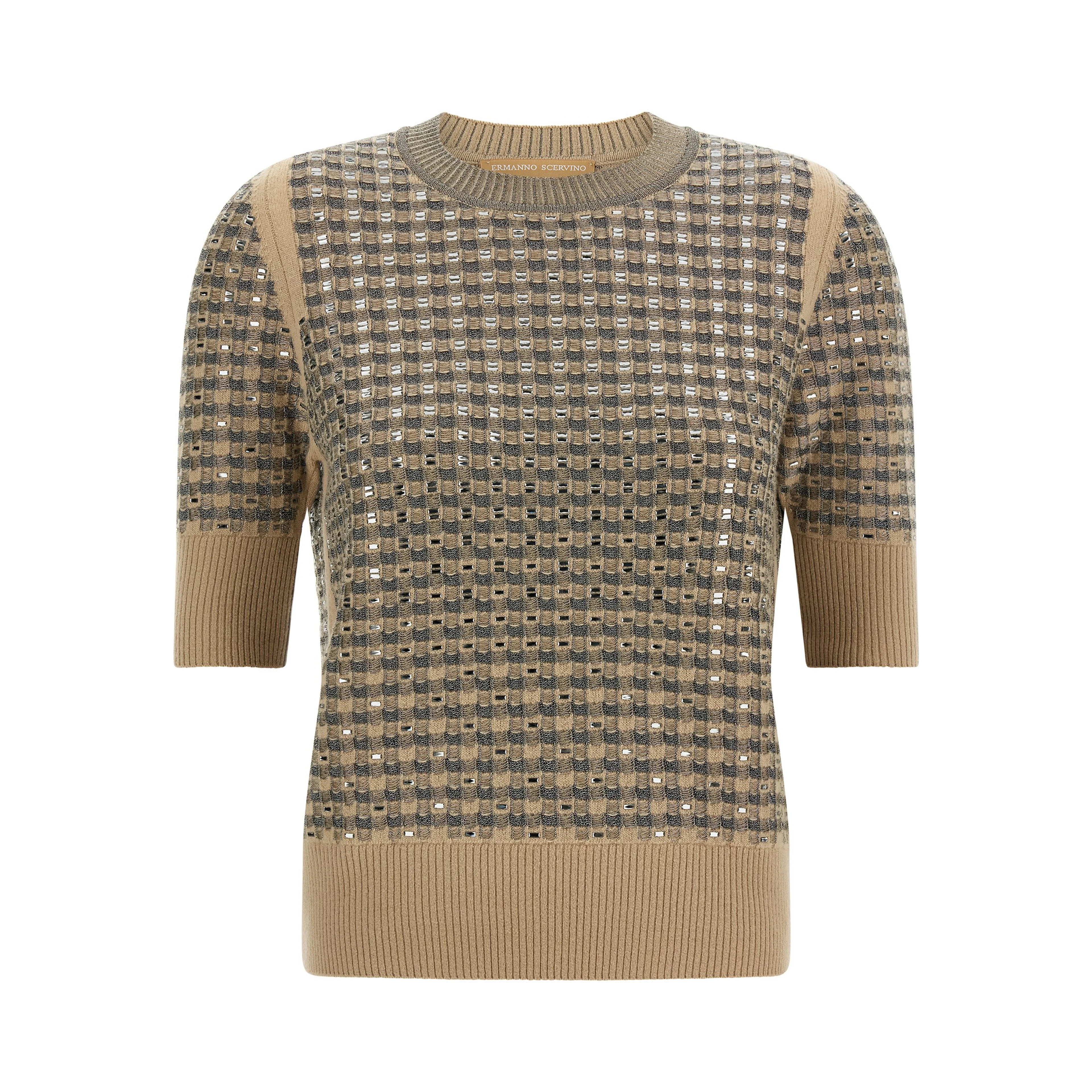 Beige Virgin Wool Sweatshirt