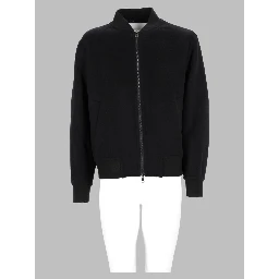Giacca Bomber In Lana Con Zip