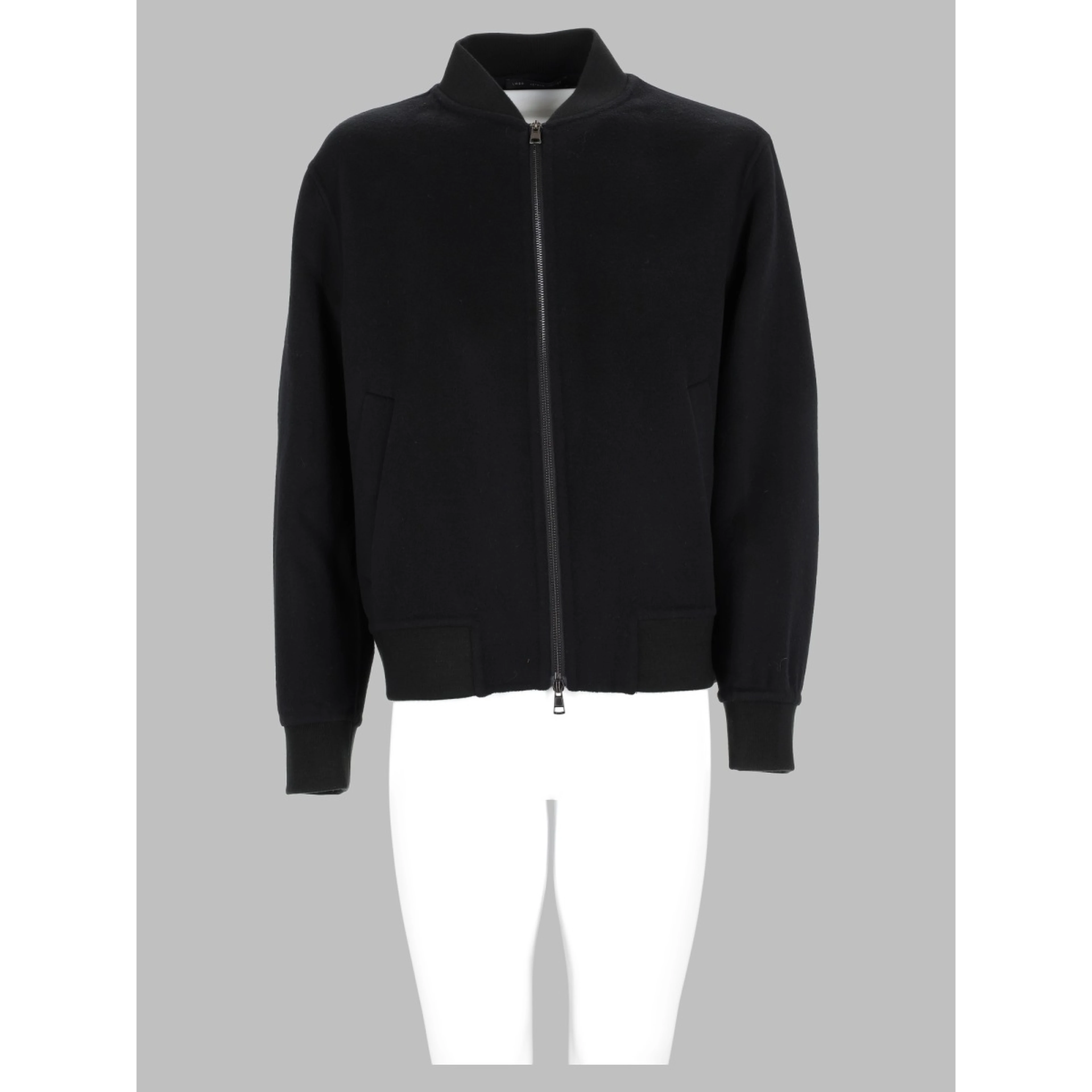 Giacca Bomber In Lana Con Zip