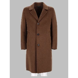 Cappotto Monopetto In Lana