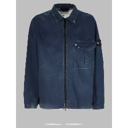 Overshirt In Denim Con Zip