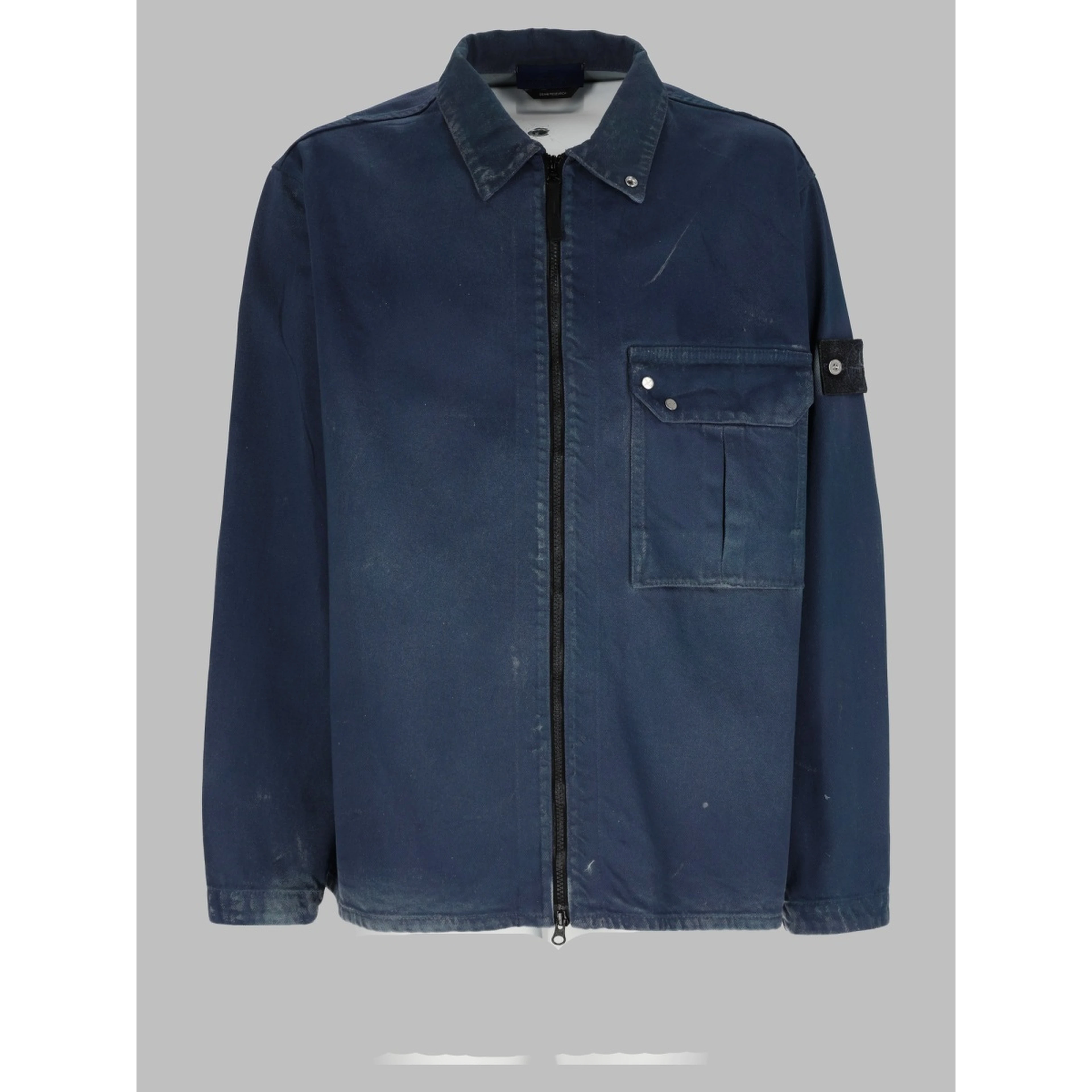Overshirt In Denim Con Zip