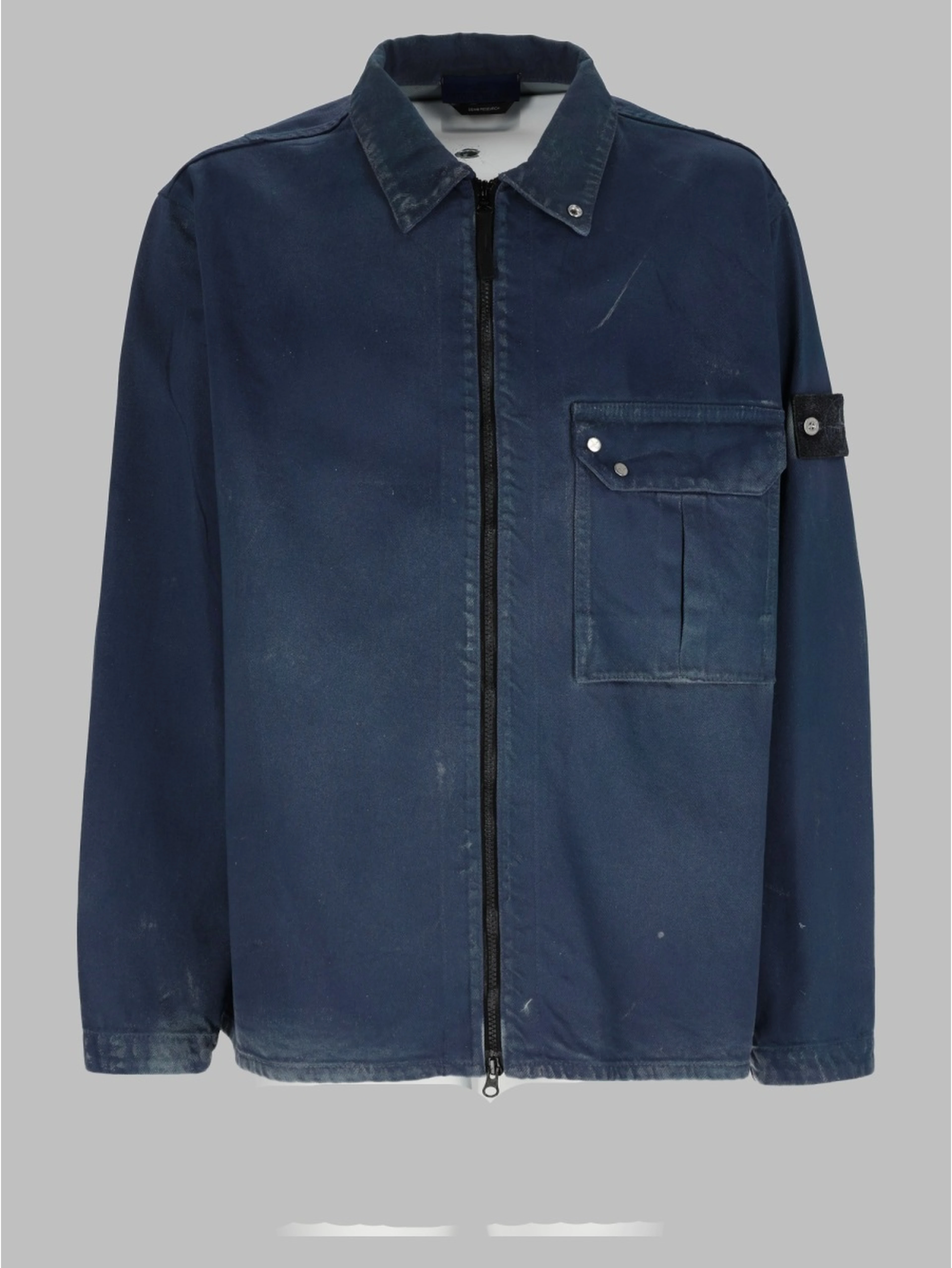 Overshirt In Denim Con Zip