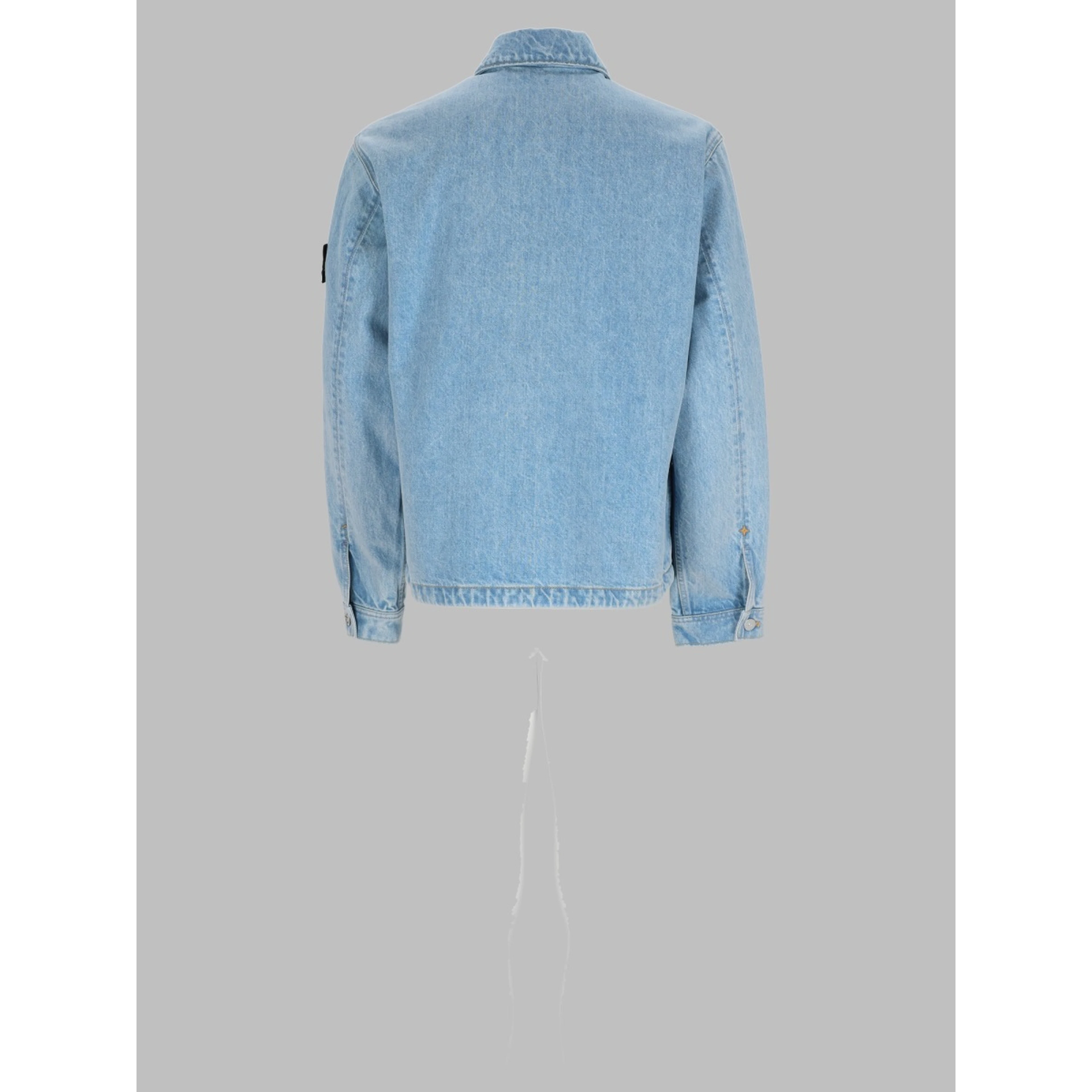 Giacca In Denim Con Patch Logo