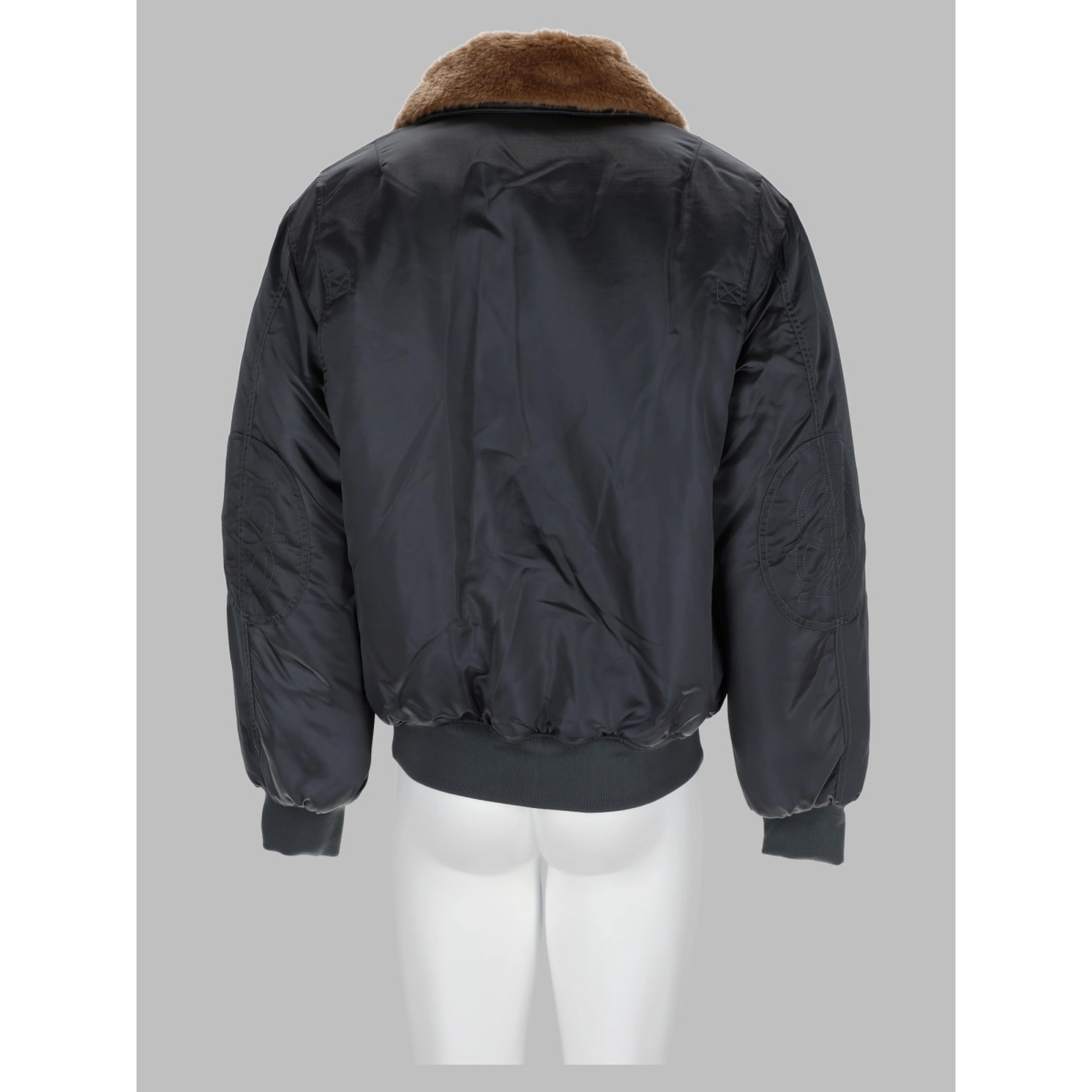 Bomber In Nylon Con Colletto In Faux Fur