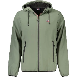 Green Polyester Men Jacket