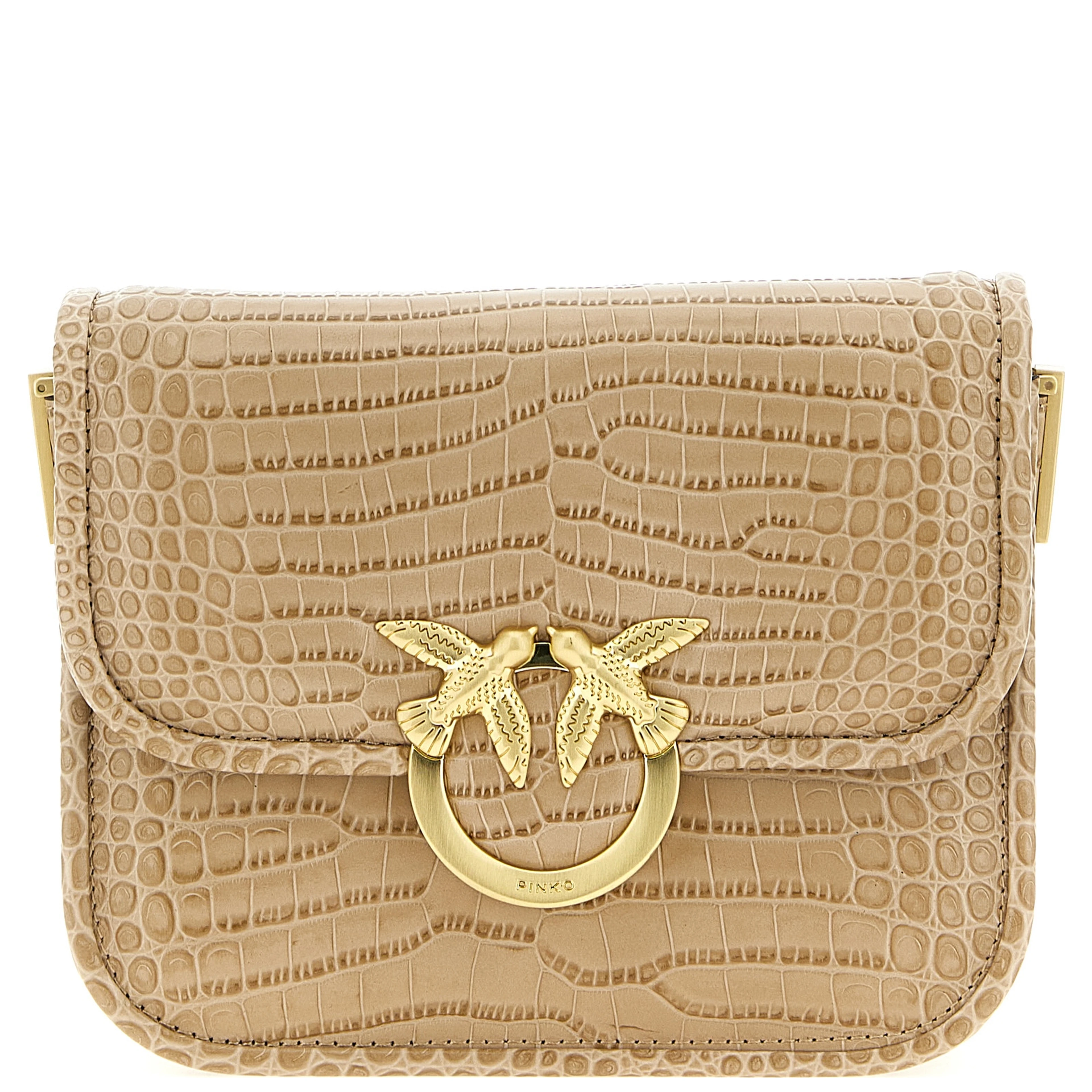 Beige Goatskin Shoulder Bag