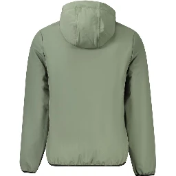 Green Polyester Men Jacket