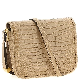 Beige Goatskin Shoulder Bag