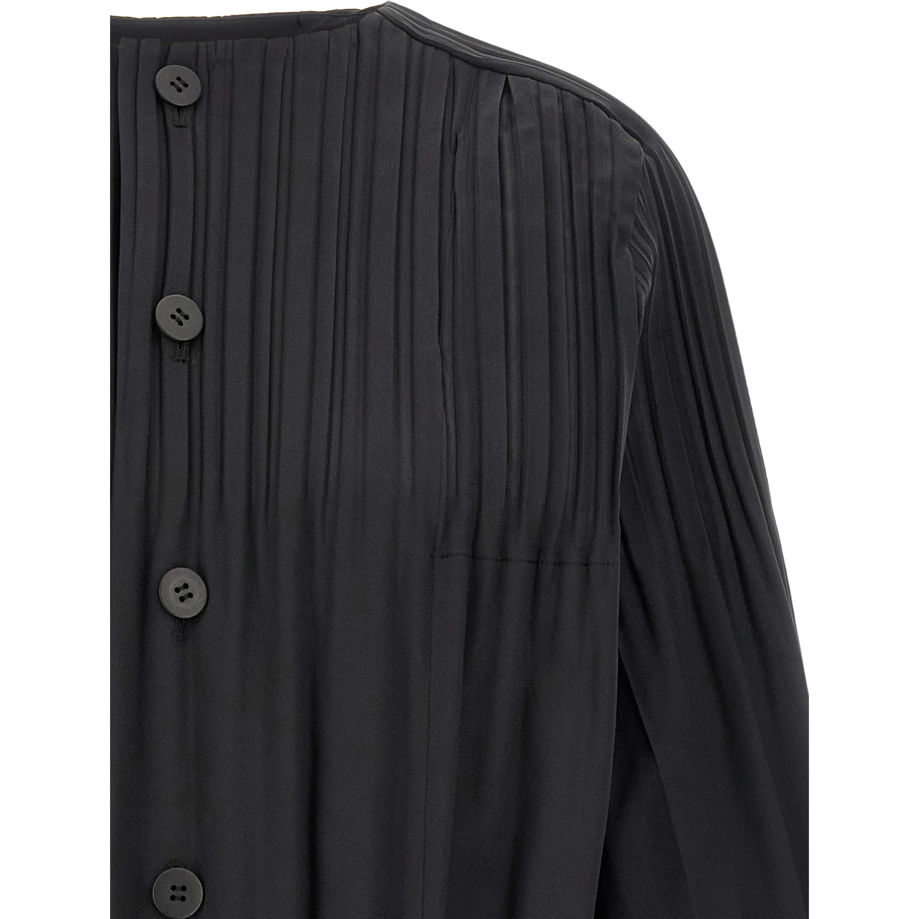 Black Polyester Coat